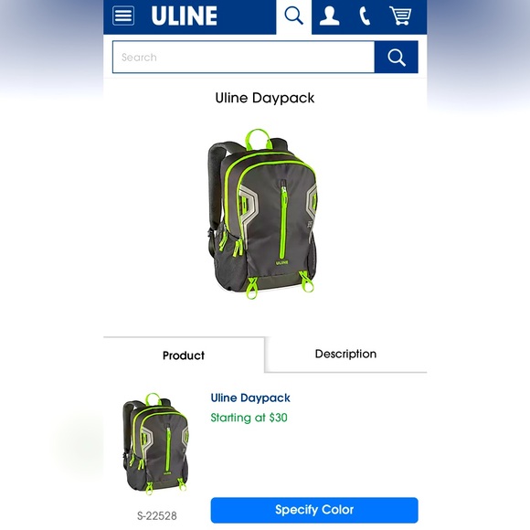 ULINE backpackk - Picture 1 of 3
